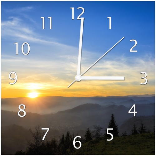 Wallario wanduhr aus glas - wanduhr,